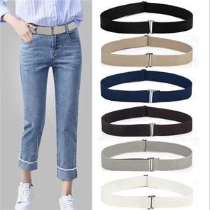 You are young Women's No Show Invisible Belt Elastic Stretch Taille Riem met platte gesp