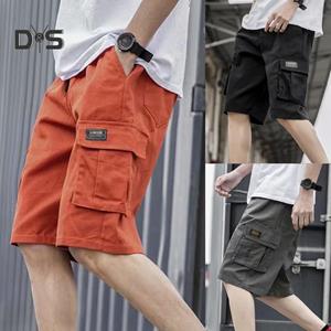 DYS Men Clothing Doduo Heren Casual effen kleur elastische tailleband Vijfde cargobroek Shorts met trekkoord