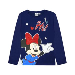 Minnie Mouse meisjes Hallo glitter T-shirt 4-5 Years Vloot
