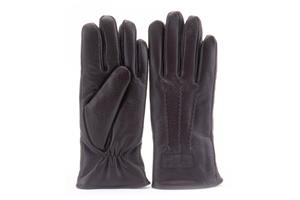 Warmbat Glove men goat leather choco heren handchoenen