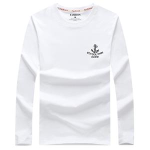 Bistrota S-6XL T-shirt met lange mouwen, katoen, warm T-shirt met ronde hals, plus size casual pulloveroverhemden