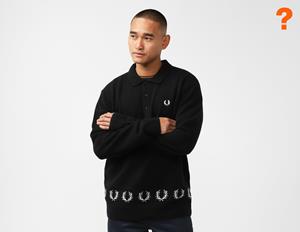 Fred Perry Laurel Wreath Knitted Crewneck Sweatshirt, Black