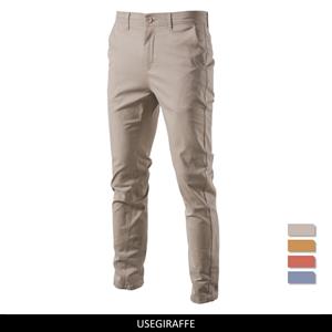 AIOPESON Men Fashion 100% katoenen casual broek heren effen kleur slim fit heren zakelijke broek