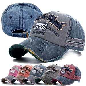 Unisex gewassen denim honkbalpet hoge kwaliteit sportmutsen zomerhoed pet voor mannen vrouwen 1969 letter streetwear pet