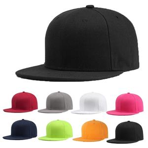 HU5RN Verstelbare effen kleur baseballpet Sport Hip Hop Caps Lichtbord Paarhoeden Casual zonwering Trucker Hat Platte pet Basketbalhoed zwart