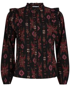 Lofty Manner Ok05.1 Blouse Mave Blouse 768 Big Ikat Print