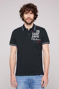 CAMP DAVID Poloshirt met merk-applicaties