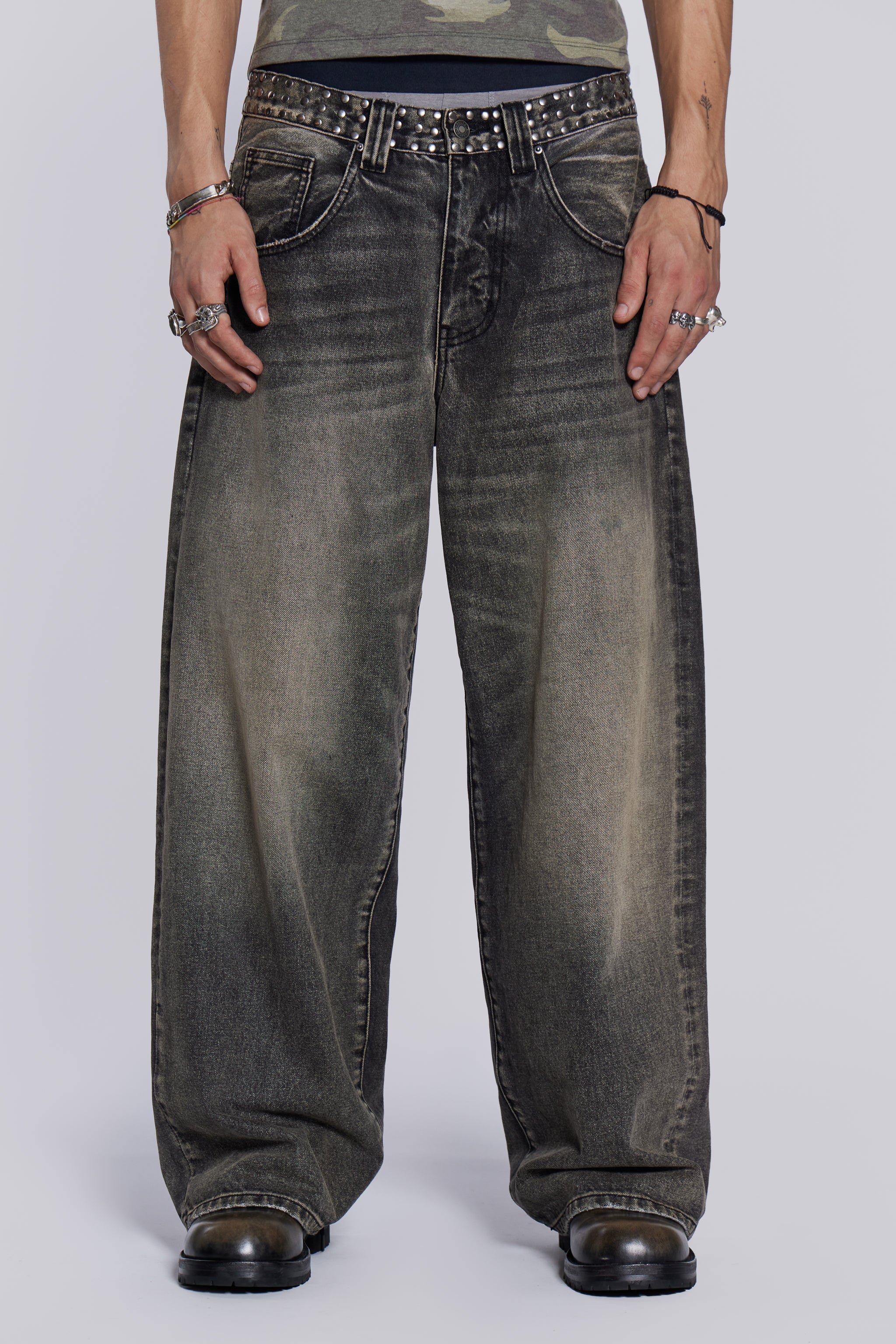 Jaded Man Stud Colossus Jeans