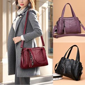 Always Charming Fashion shoulder bag for women messenger Bag Ladies Retro PU Leather Handbag Purse With Tassels