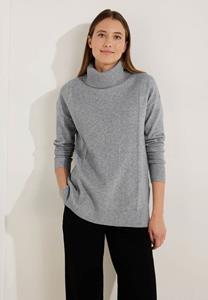 Cecil Rollkragenpullover mit Rippstrick