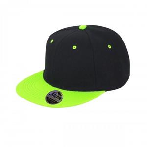 Result Unisex Core Bronx Original Flat Peak Snapback Dual Colour Cap One Size zwart/azuur