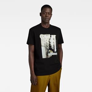 G-Star RAW HQ Print T-Shirt - Zwart - Heren