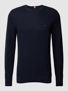 Tommy Hilfiger Gebreide pullover met labelstitching, model 'CHAIN'