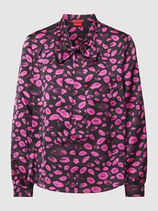 HUGO Strikblouse met all-over motief, model 'Cisena'