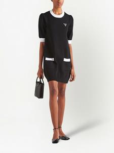 Prada Mini-jurk met logo - Zwart