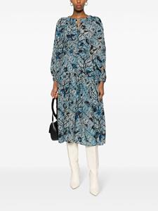 Uitgesneden midi-jurk - Blauw