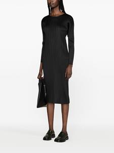 pleatspleaseisseymiyake Pleats Please Issey Miyake Plissé midi-jurk - Zwart
