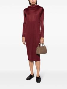 Pleats Please Issey Miyake Geplooide midi-jurk - Rood