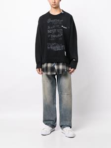 maisonmiharayasuhiro Maison MIHARA YASUHIRO Gerafelde sweater - Zwart