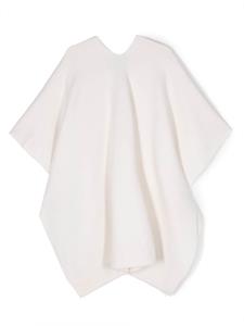 faykids Fay Kids fine-knit short-sleeve poncho - Wit