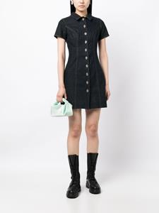 chanelpre-owned CHANEL Pre-Owned Denim mini-jurk - Blauw