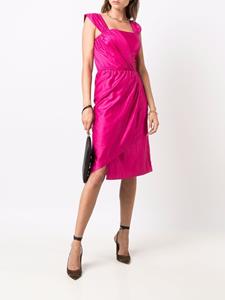saintlaurentpre-owned Saint Laurent Pre-Owned 1990 satijnen wikkeljurk - Roze