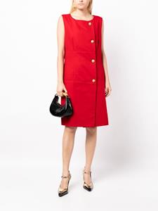 célinepre-owned Céline Pre-Owned 1990-2000s mouwloze midi-jurk - Rood