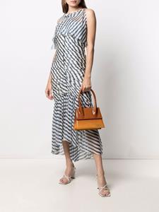 chanelpre-owned CHANEL Pre-Owned 2008 midi-jurk met ruches - Blauw