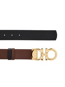 Ferragamo Riem met Gancini-gesp - Bruin