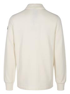 Moncler logo-appliqué cotton polo shirt - Wit