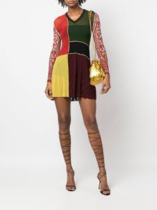 jeanpaulgaultierpre-owned Jean Paul Gaultier Pre-Owned 1996 mini-jurk met vlakken - Rood