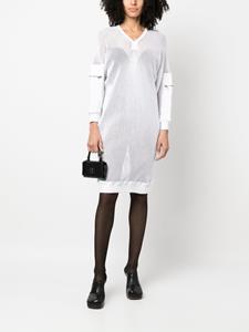 jeanpaulgaultierpre-owned Jean Paul Gaultier Pre-Owned 2000's sweaterjurk met mesh vlakken - Wit