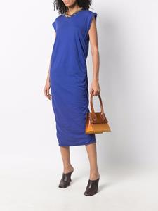 lanvinpre-owned Lanvin Pre-Owned Midi-jurk met ruches - Blauw