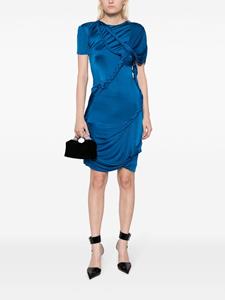 alexandermcqueenpre-owned Alexander McQueen Pre-Owned 2010s satijnen mini-jurk - Blauw