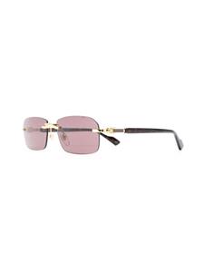 Gucci Eyewear Zonnebril met rechthoekig montuur - Bruin