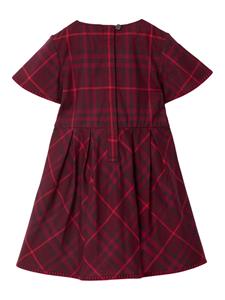 burberrykids Burberry Kids check-pattern cotton dress - Rood
