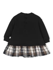 ilgufo Il Gufo Jurk met tartan ruit - Zwart