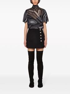 PUCCI Mini-rok met knoopsluiting - Zwart