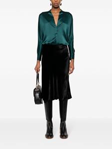 Vince velvet high-waist skirt - Zwart