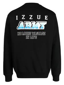 izzue Sweater met logoprint - Zwart