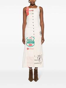 marineserre Marine Serre Midi-jurk - Beige