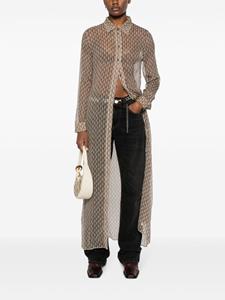 marineserre Marine Serre Zijden blousejurk - Beige
