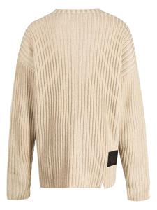 izzue Ribgebreide trui - Beige