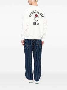 CHOCOOLATE Sweater met logoprint - Wit