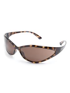 Balenciaga Eyewear Zonnebril met ovalen montuur - Bruin