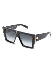 balmaineyewear Balmain Eyewear B-Grand zonnebril met rechthoekig montuur - Zwart