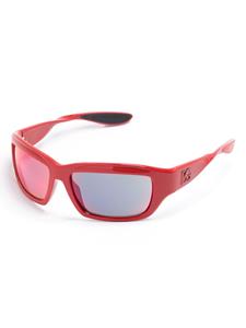 dolce&gabbanaeyewear Dolce & Gabbana Eyewear Re-Edition zonnebril met rechthoekig montuur - Rood
