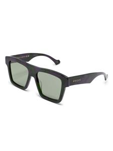 guccieyewear Gucci Eyewear Zonnebril met rechthoekig montuur - Groen