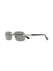 guccieyewear Gucci Eyewear Zonnebril met rechthoekig montuur - Zwart