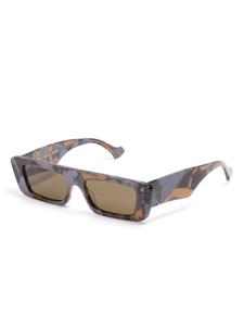guccieyewear Gucci Eyewear Zonnebril met rechthoekig montuur - Paars